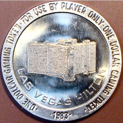Hilton. $1 Casino Token. Las Vegas, NV. R39.