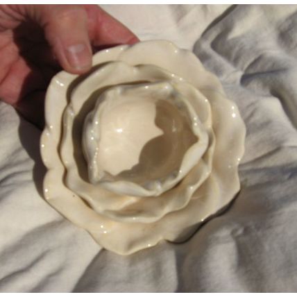 HMK Clay Flower 4.5 Inches Paperweight Accent Piece