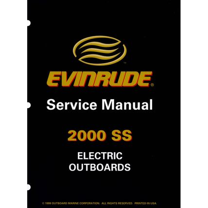 Evinrude 2000 SS Electric Outboards Service Manual 1999 PN 787059 PDF