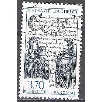 France 1987 Michel 2635 O Cote (2008) 1.20 € 1400 Ans Traité d'Andelot