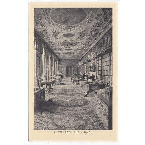 The Library Chatsworth House Derbyshire Postcard CH10