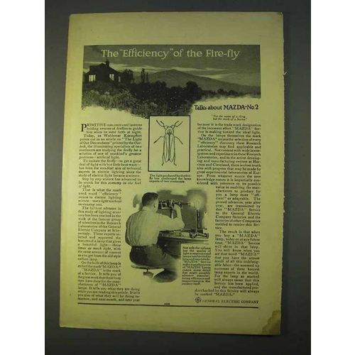 1914 General Electric Mazda No. 2 Light Bulb Ad!
