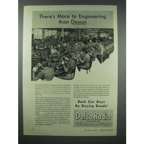 1943 Delco Radio Ad - More to Engineering Than Design