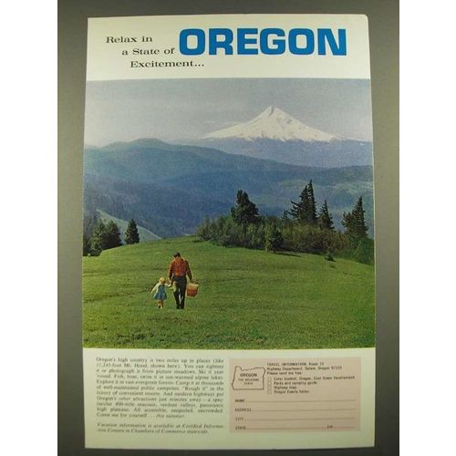 1966 Oregon Tourism Ad - Relax in a State of Excitement