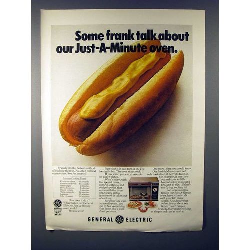 1971 General Electric Just-A-Minute Microwave Oven Ad!