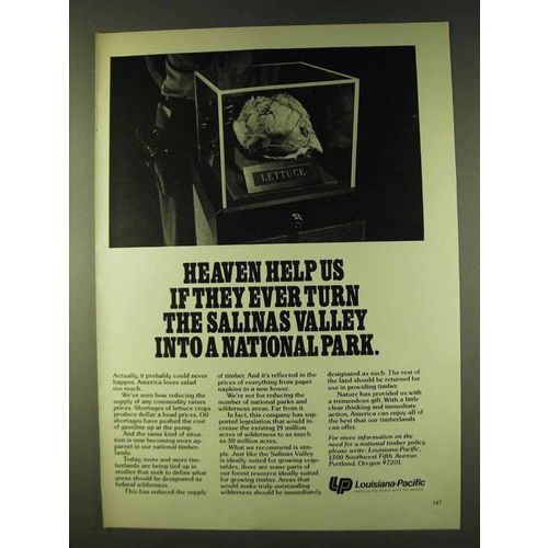 1979 Lousiana-Pacific Timber Ad - Heaven Help Us