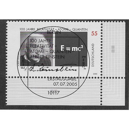 GER 2005 55c 'EINSTEIN' (CORNER MARGIN) FINE USED (EBID59-489)