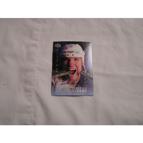 Luke Richardson 1995/96 Be A Player SIGNATURES AUTOGRAPH NO. S70