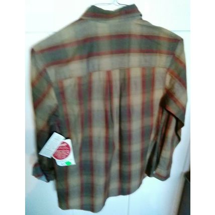 Faded Glory Shirt, Long Sleeves, Shades of Green, L(12/14)