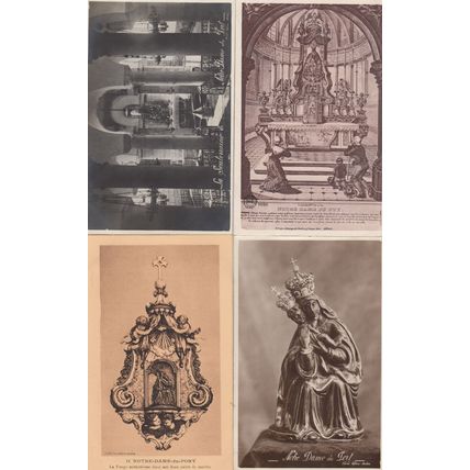 Notre Dame Du Port 4x French Religious Antique France Postcard s