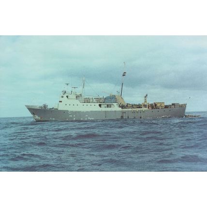 RFA Tideflow Naval Auxillery Oiler Ship at South Africa Postcard