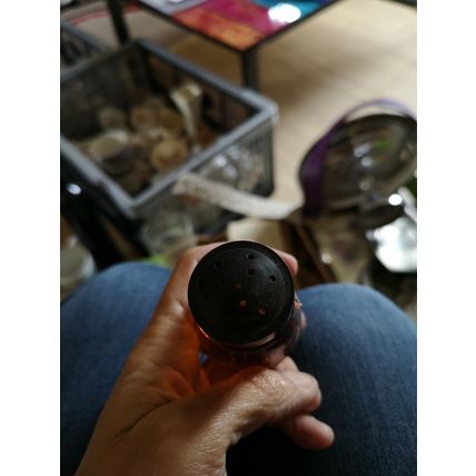 Brown Glass Condiment Pot