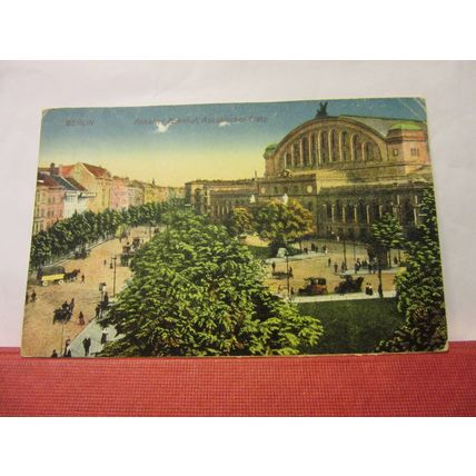 ANHALTER BAHNHOF, ASKANISCHER PLATZ, BERLIN GERMANY unused antique postcard =
