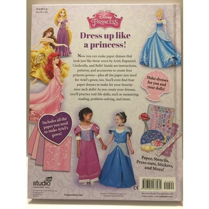 Disney Princess Create Your Own Paper Dresses Book