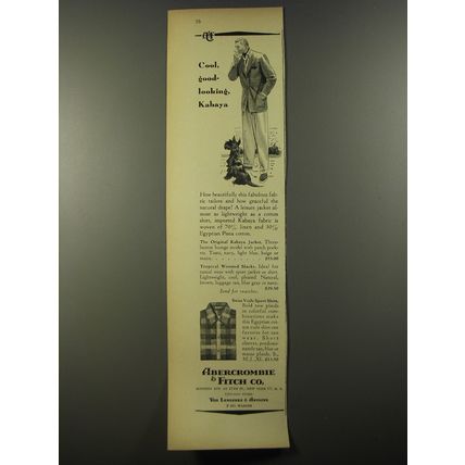 1954 Abercrombie & Fitch Fashion Ad - Cool, good-looking, Kabaya
