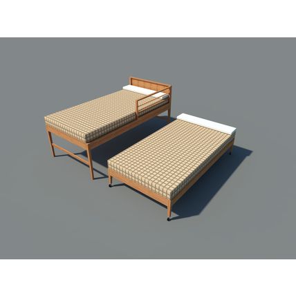 Trundle Bed Plans DIY Children Daybed Kids Roll Away Guest Bed Sleeper Furniture