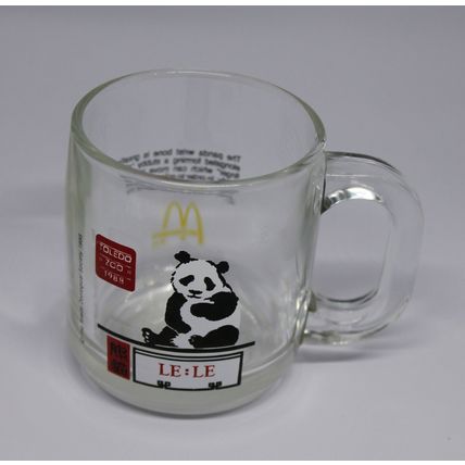 VTG Toledo Zoo Panda Mug Le Le Pandas 1988 McDonalds Glass Mugs Limited