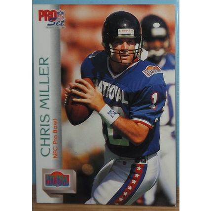 1992 Pro Set CHRIS MILLER (Atlanta Falcons) NFC Pro Bowl insert #415