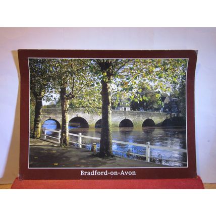 TOWN BRIDGE, BRADFORD ON AVON, Wiltshire. unused postcard 18 x 13 cms =