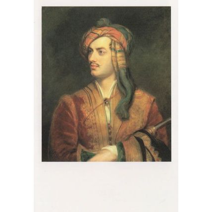 George Lord Byron Poet National Portrait Gallery Rare Postcard