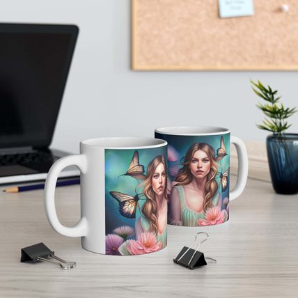 June Opal Birth Month Colors Fairies & Butterflies #3 Mug Ceramic Coffee Mug 11o