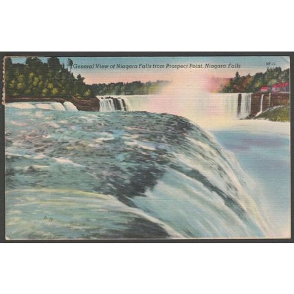 Niagara Falls From Prospect Point, Ontario, 1950 - Colourpicture Postcard