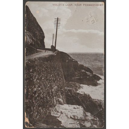 Violet's Leap, Penmaenmawr, Caernarvonshire, 1914 - Valentine's Postcard