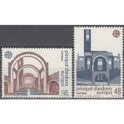 Andorra Español 1987 Michel 193 - 194 Neuf ** Cote (2008) 2.00 € Europa CEPT