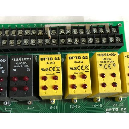 LOT 4 OPTO 22 PB24Q CIRCUIT BOARD PB24Q & RELAYS ODC52,OPTO 22 001542L,DC