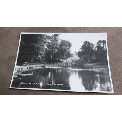 1950s real photo Postcard - Mill & Pond - Westerham - Sevenoaks, Kent
