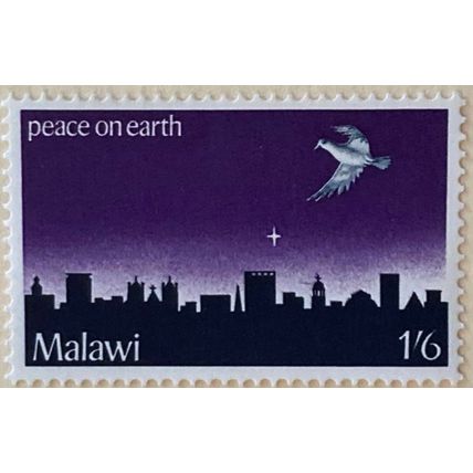 Malawi QEII 1969 Christmas 1s 6d Dove Bethlehem Unmounted Mint MNH SG 342 stamp