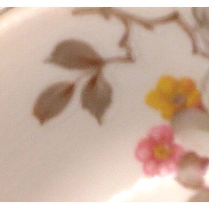 Edwin M Knowles Vtg 1940's Blossom Time 6 Pcs Small Fruit Sauce Bowls 5" Floral