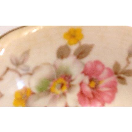 Edwin M Knowles Vtg 1940's Blossom Time 6 Pcs Small Fruit Sauce Bowls 5" Floral