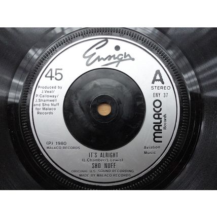 Sho Nuff 1980 7" Vinyl Single It's Alright b/w It's Alright (Instrumental)