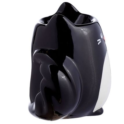 Black Cat Oil Burner Ceramic 10 CM Gift Christmas Candle Tealight Home Decor