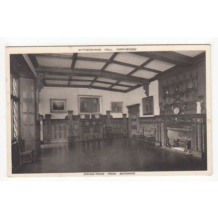 Dining Room from Entrance Wythenshawe Hall Northenden Postcard Cheshire