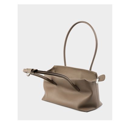 Women Genuine Leather Shoulder Purses and Handbags Grey