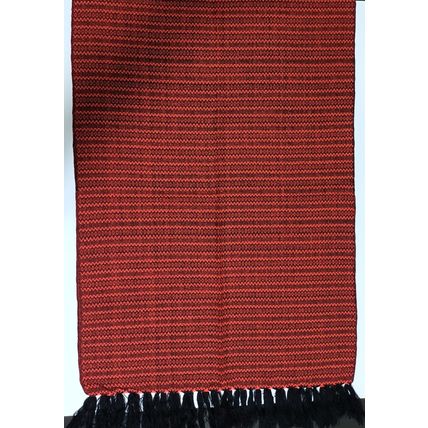 Elegant-Ultra-Soft-Lightweight **BLACK-ORANGE** Traditional Rebozo Shawl Mexico