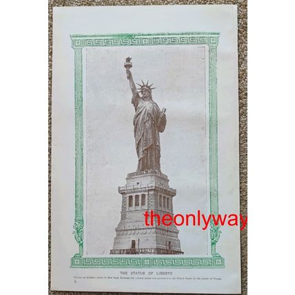Statue of Liberty, New York, USA, Book Illustration (Print), 1909
