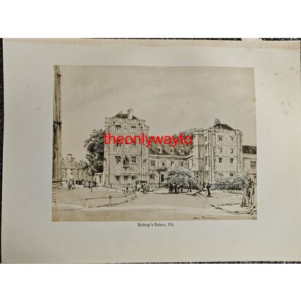 Bishop's Palace, Ely, Cambridgeshire, Book Illustration (Print), 1936