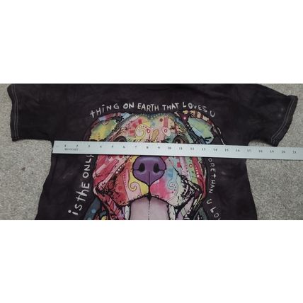 3D Tees Dean Russo Art Tie Dye T-Shirt 2014 Dog Black Size S Pitbull Lovers Gift