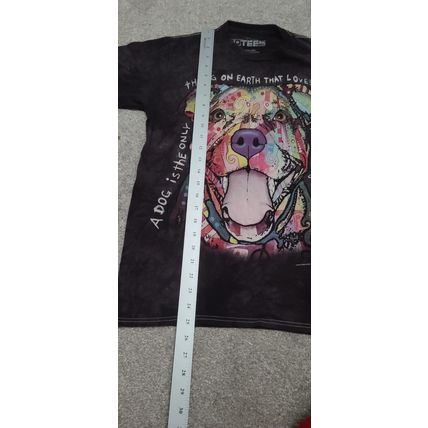 3D Tees Dean Russo Art Tie Dye T-Shirt 2014 Dog Black Size S Pitbull Lovers Gift