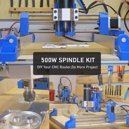 Daedalus CNC Spindle Motor Kit, 500W, ER11, Brushed