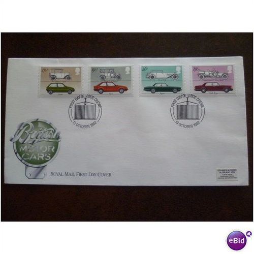 1982 British Motor Cars GB PO FDC Special Crewe cancel