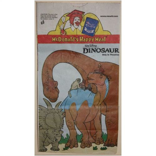 2000 McDonalds Disney's Dinosaur Happy Meal Bag