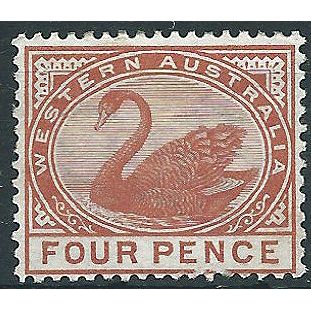 Western Australia 1890 SG98 4d Chestnut Mounted Mint .. ..
