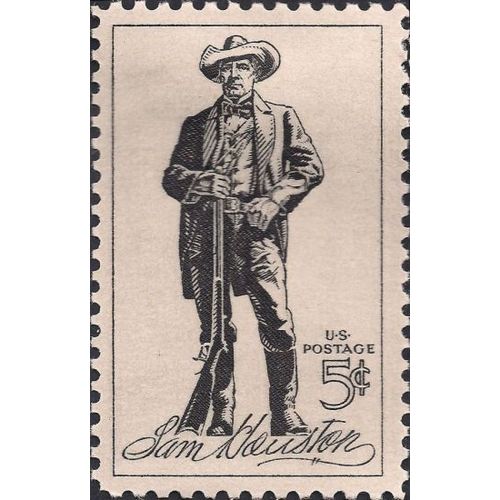 USA, PEOPLE, Sam Houston, black & white 1964, 5c
