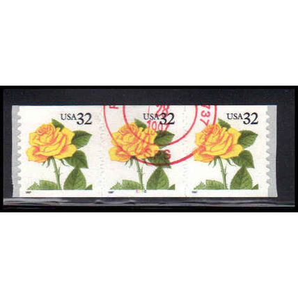 Used 3054 32c Yellow Rose Very Fine PNC 5556/3 PA3690
