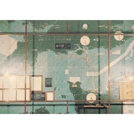 Normandy Invasion WW2 Map War Military Exhibit Postcard
