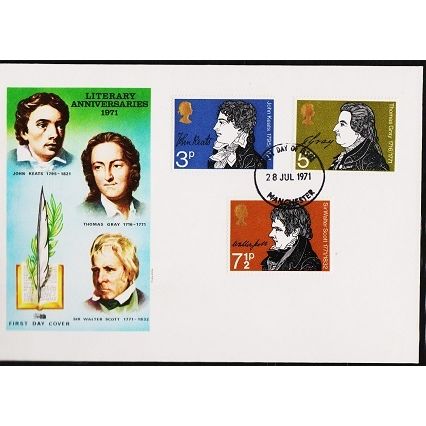 Great Britain. 1971 Literary Anniversaries. FDC